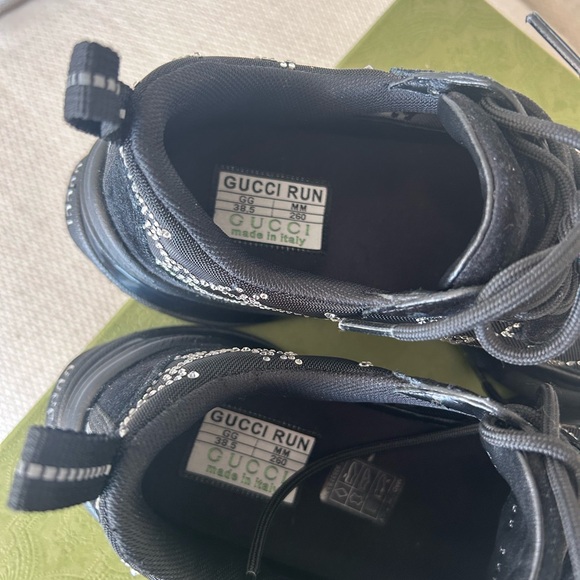 GUCCI Women's GG Crystal Embellished Run Sneakers - Picture 12 of 17